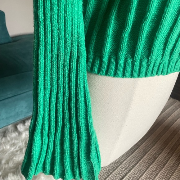 Ribbed Knit Sweater with Flare Sleeves - Picture 3 of 6